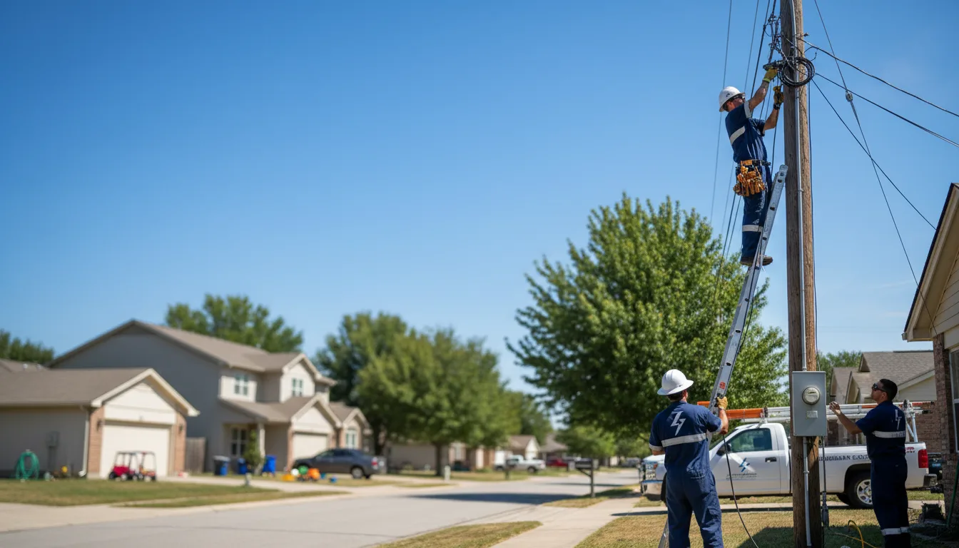 Residential electrician providing installation services in Nada, TX